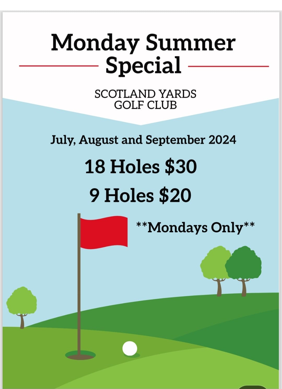summer special for golf in dade city at scotland yards